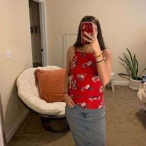 Floral print tank top